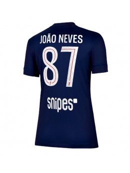 Paris Saint-Germain Joao Neves #87 Replika Hemmakläder Dam 2025-26 Kortärmad